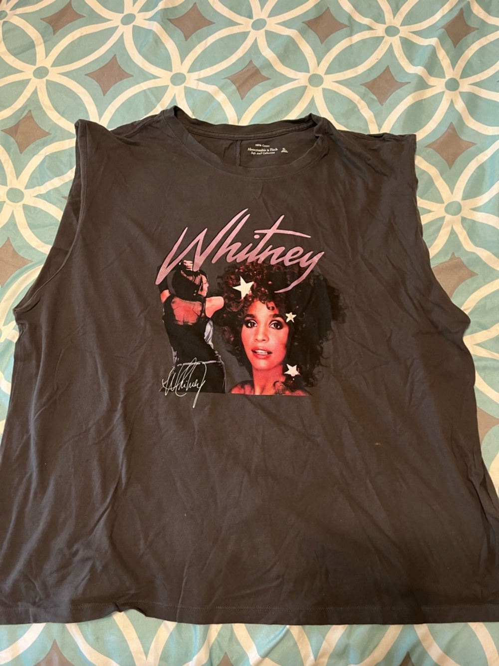 Abercrombie & Fitch Black Whitney Graphic Muscle Tee